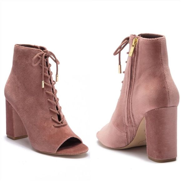 Joie Lakia Open Toe Velvet Bootie - Picture 3 of 8